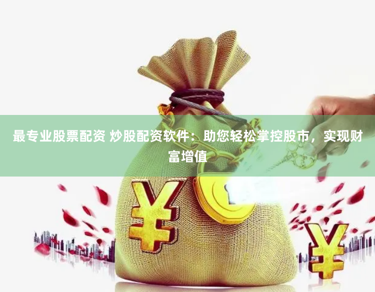 最专业股票配资 炒股配资软件：助您轻松掌控股市，实现财富增值